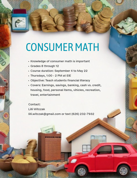 Consumer Math Course Outline CONSUMER MATH (2) | Excellenceineducationhomeschooling.com